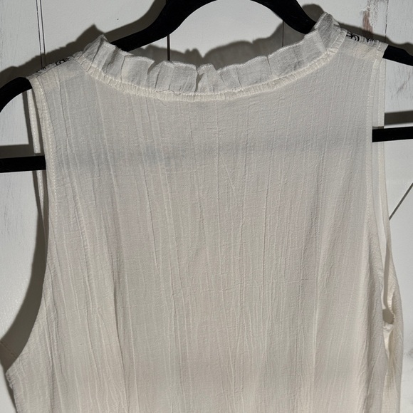 Anthropologie Cream White Maxi Dress Black Embroidery - Picture 7 of 12